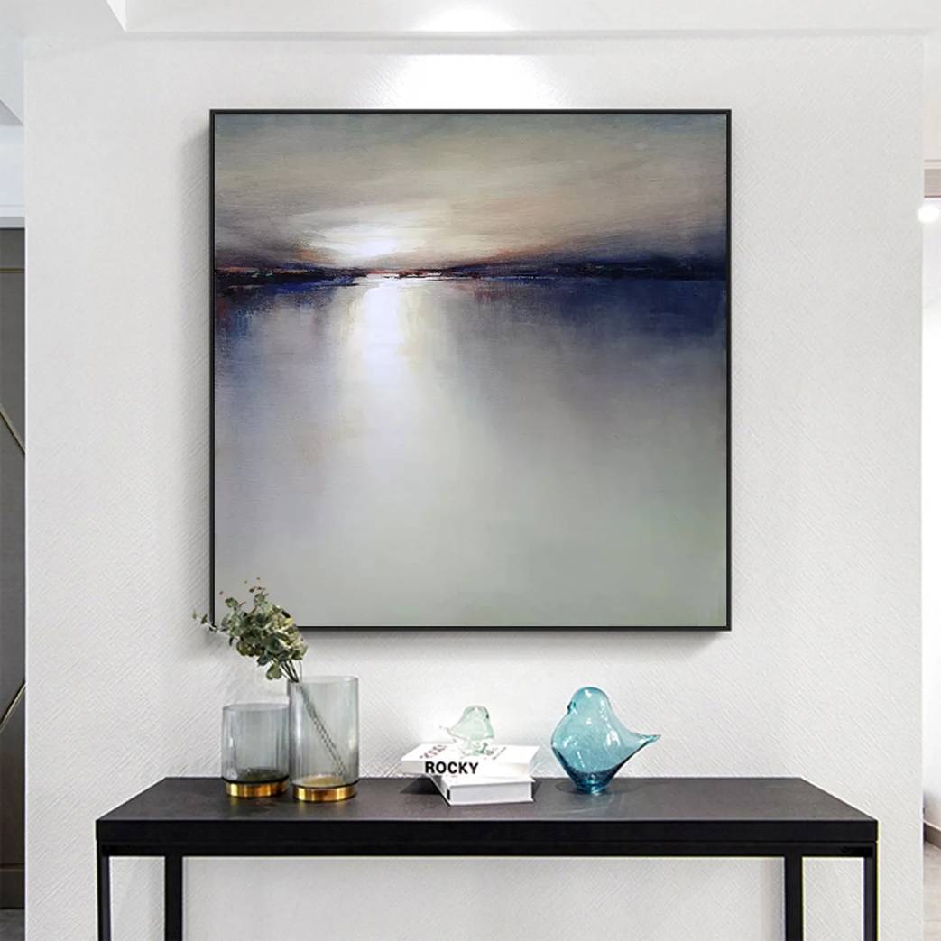 Gray Sky Contemporary Abstract Canvas Wall Art 90RAE wall art